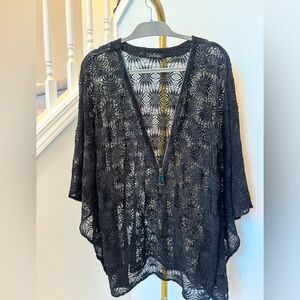 Ariella Elegant Black Lace Swimwear Coverup